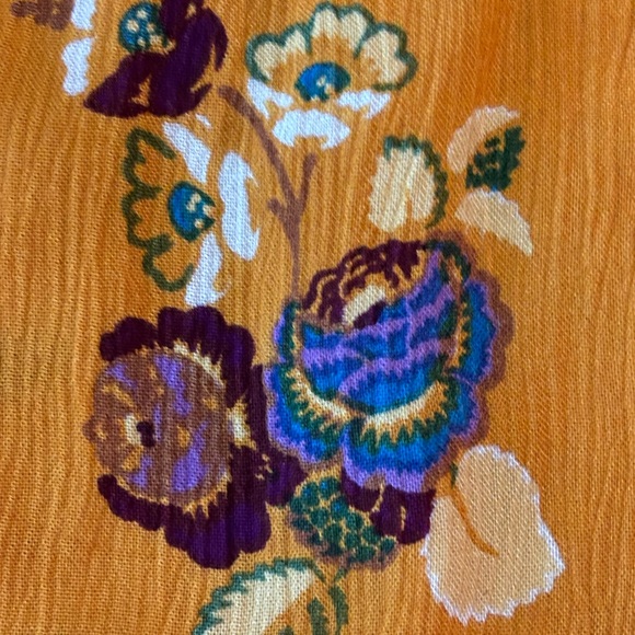 Bila women’s blouse large mustard/floral boho style - Picture 2 of 5